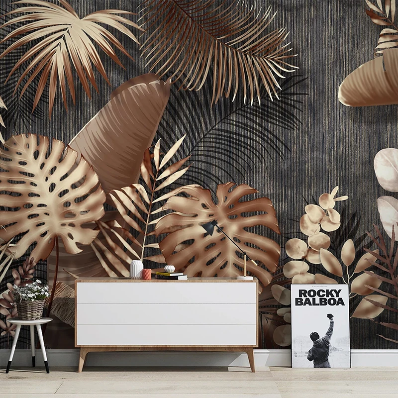 3D настенные фрески на заказ настенная бумага в стиле ретро банановый лист фон для
