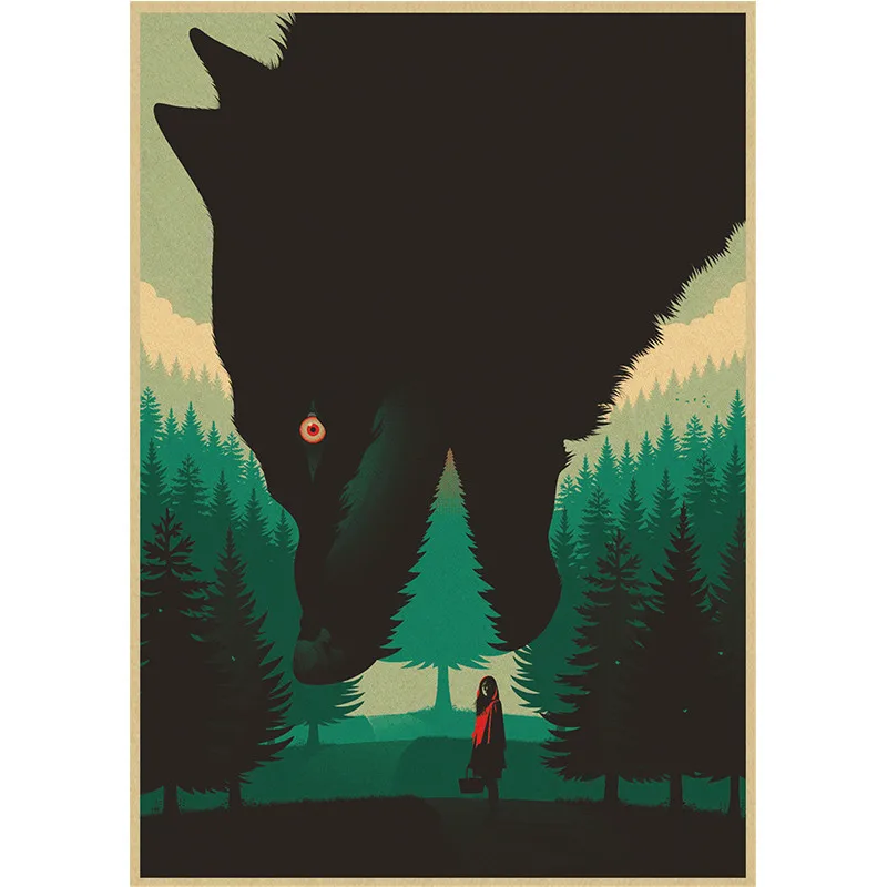 Картины в стиле аниме постеры из крафт-бумаги настенное искусство домашний декор