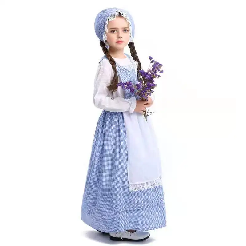 

Children's Maid Costume Halloween Costume European Pastoral Style Farm Costume Suitable For Alice Cosplay Dress