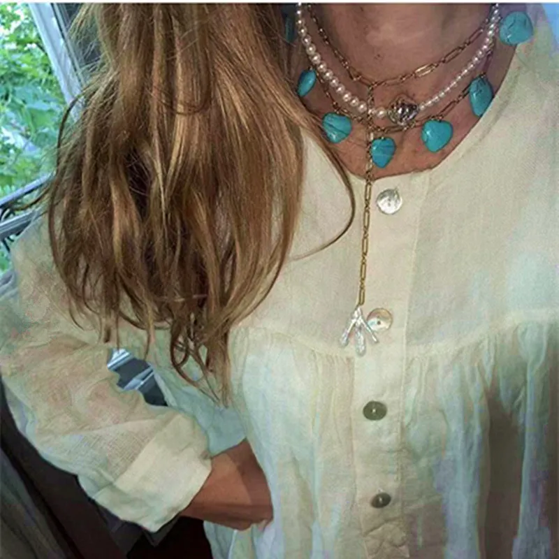 Богемная мода стиль 2020 оптовая продажа винтажный кулон в форме сердца ошейник