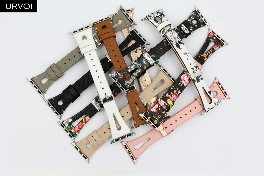 Ремешок URVOI из натуральной кожи для Apple Watch series 6 SE 5 4 3 2 1|Ремешки часов| |