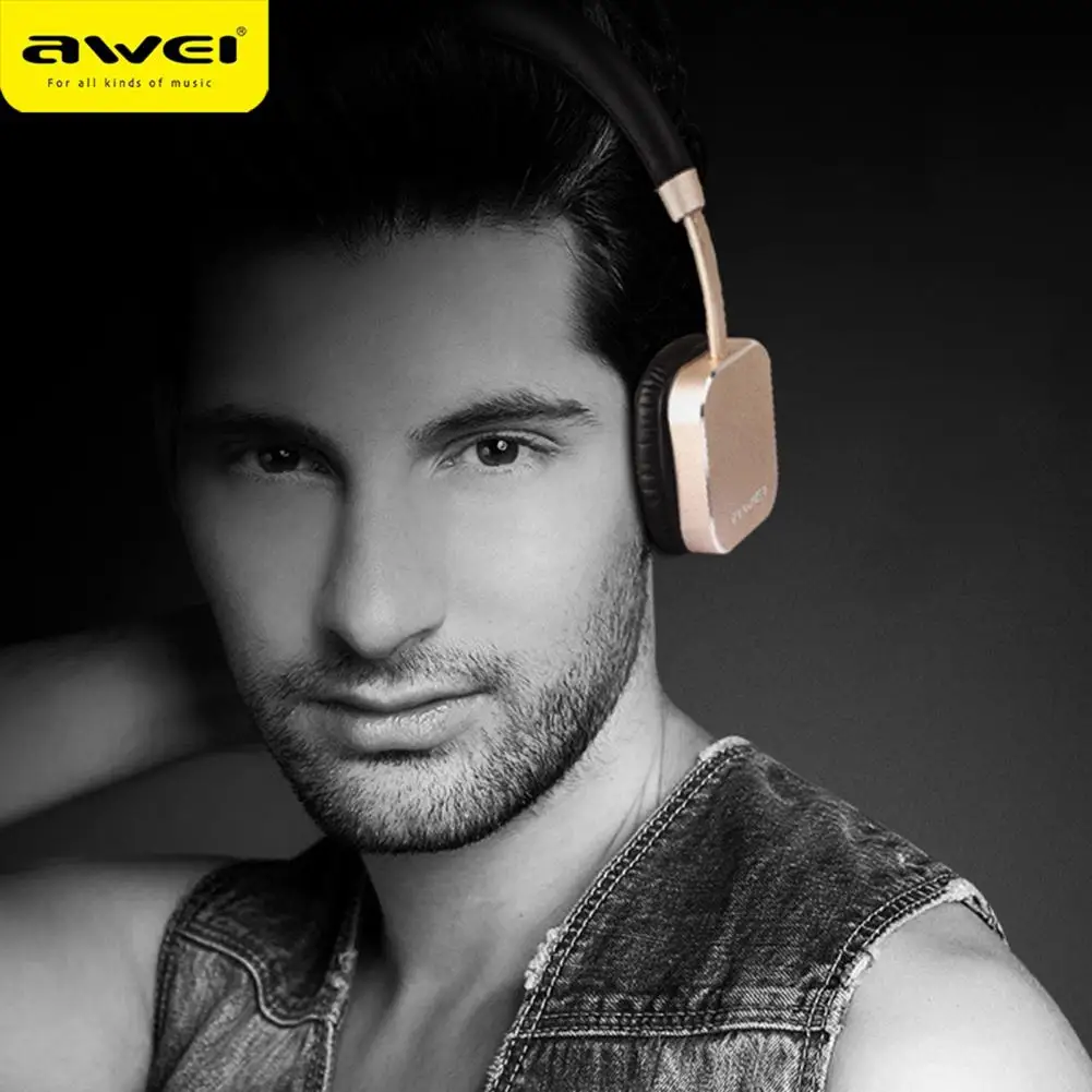 

AWEI A900BL Bluetooth Headset Over Ear Noise Cancelling Stereo Wireless Gaming Headphone for Mobile Phone