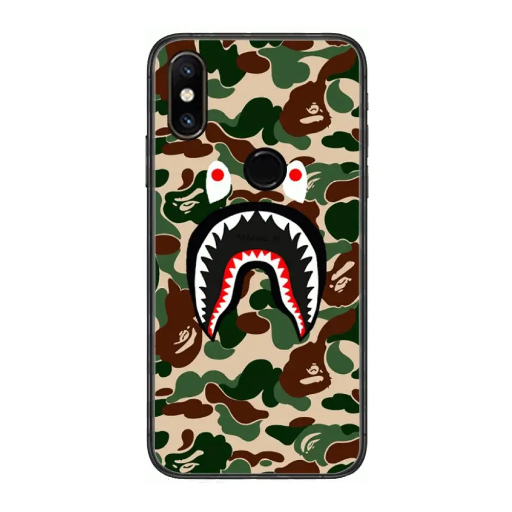 

Luxury sports brand B-bapes Phone Case For xiaomi M2 C3 X3 F2 Lite NFC 6 5 x Poco k30 Pro Anime Black Cover Silicone Back Prett