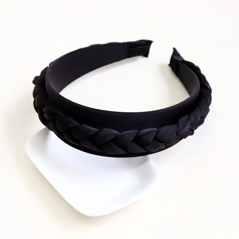

Elegant Solid Braided broad brim headband Lady Wide Hairband Women Hair Hoop Fashion Hair Accessories Headwear bandeau cheveux
