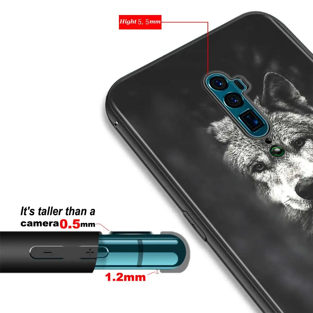 Черный чехол для телефона OPPO Reno Z 10X Zoom F11 F9 F7 F5 A7 R9S R17 Realme 2 C2 K3 Pro|Бамперы| |