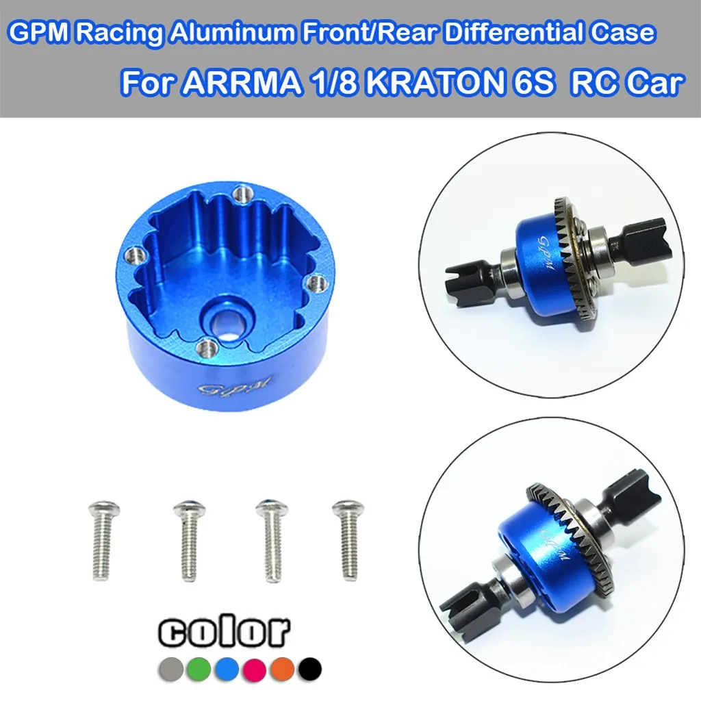 GPM Racing Aluminum Front/Rear Differential Case For ARRMA 1/8 KRATON 6S RC Car | Игрушки и хобби