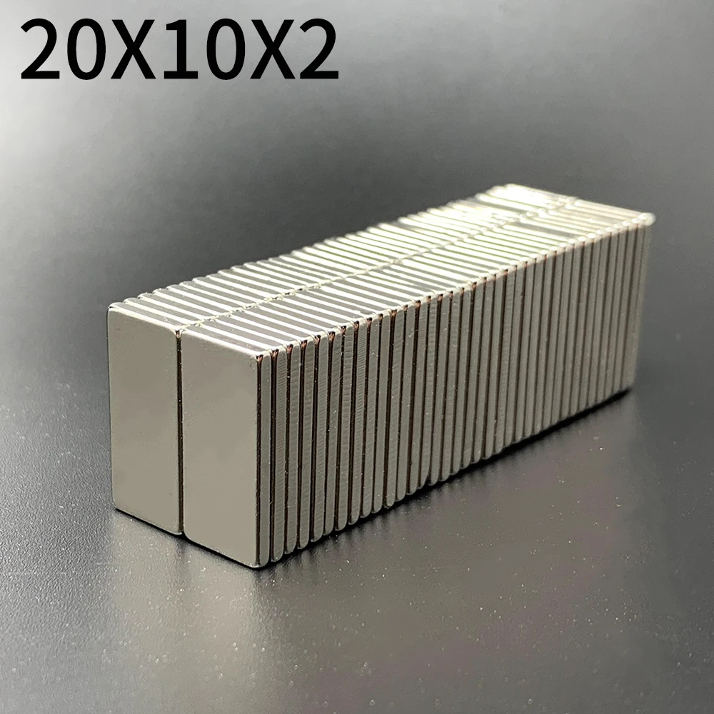 Неодимовый магнит 20x10x2 N35 NdFeB квадратный супер сильный постоянный редкоземельный