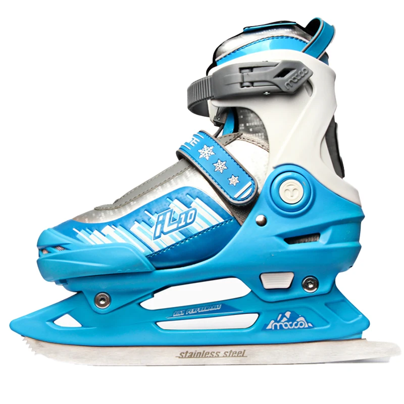 Winter Ice Blade Speed Skates Shoes Children Ice Blade Warm Thermal Ice Hockey Skating Shoes Sizes Adjustable Patins Beginner