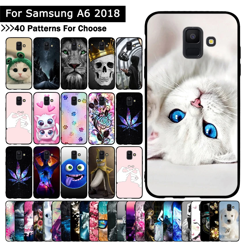 Чехол для телефона для samsung Galaxy A6, защитный чехол, мягкий ТПУ для samsung Galaxy A6, чехол Slicone Shell Coque Fundas