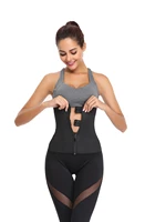 women latex waist trainer body shaper corsets with zipper cincher corset top slimming belt black shapers shapewear plus size