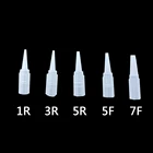 Оптовая продажа 100 шт одноразовые насадки для тату, колпачки, 3 типа, микроблейдинг, ручка, игла, трубка, пластиковая крышка, 1R 3R 5R, аксессуары для тату