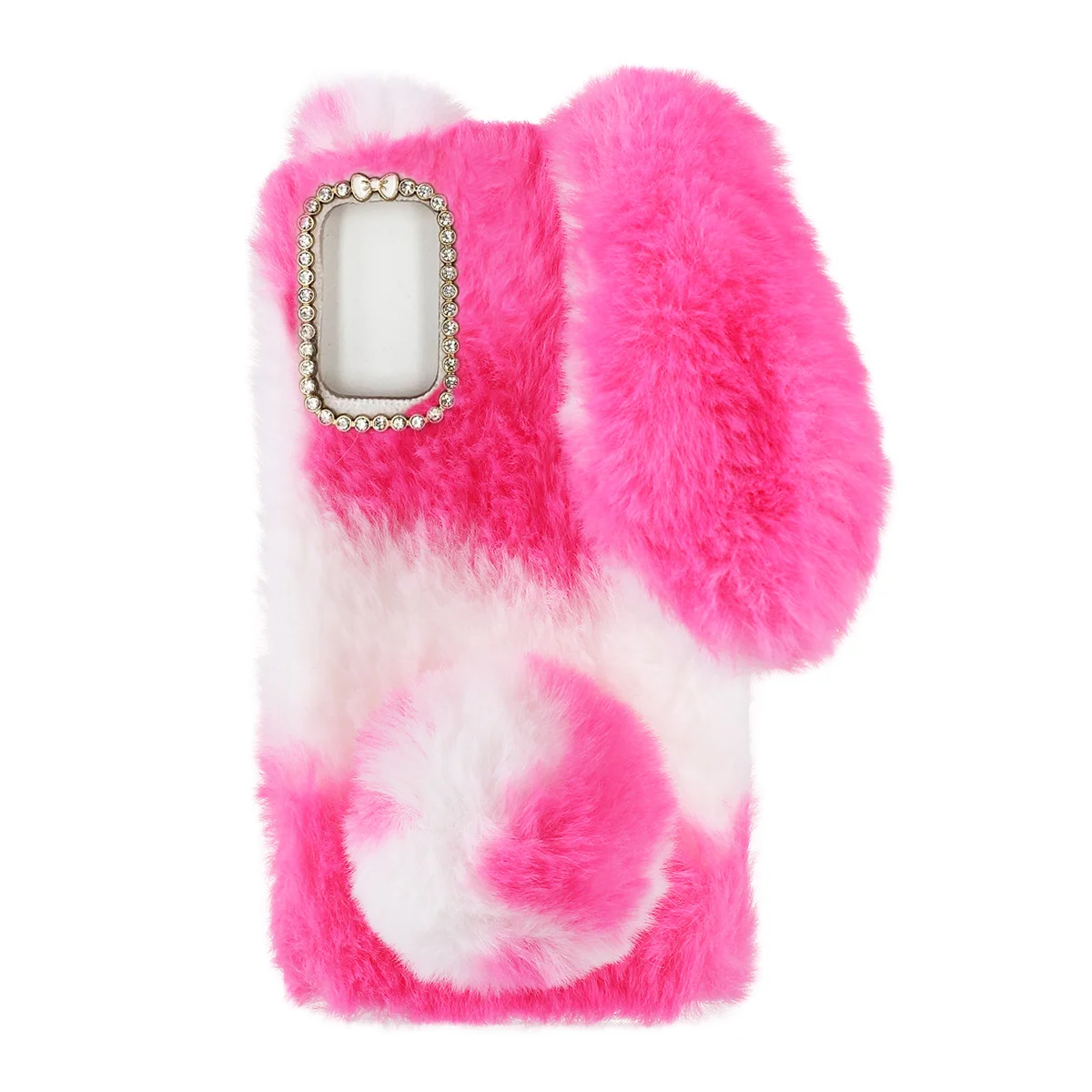 

Warm Girly Cellphone Case Furry Rabbit Ear Phone Shell Compatible with A52 4G/5G