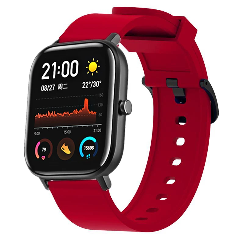 Силиконовый ремешок FIFATA 20 мм для часов Xiaomi Huami Amazfit GTS/Amazfit Bip Samsung Gear Sport/Active Smart Watch |