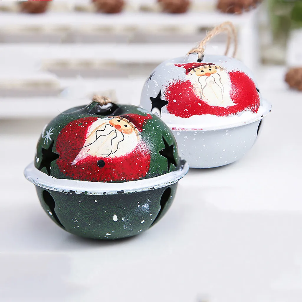 Рождественские украшения цветные железные Подвески в виде колокольчика елочные