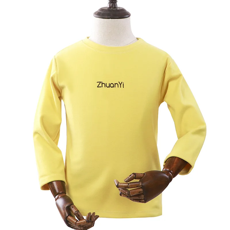 Детская футболка с длинным рукавом и надписью осенняя новинка детские базовые