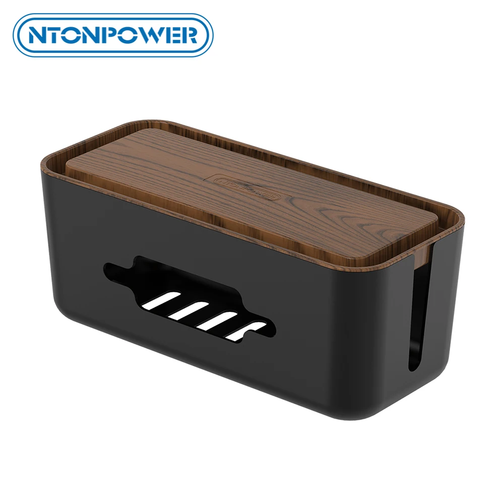 

NTONPOWER Extra Large Cable Management Box with Holder,430*180*160 mm, Cable Tidy Box for Organize Power Strip, Wire Storage Box