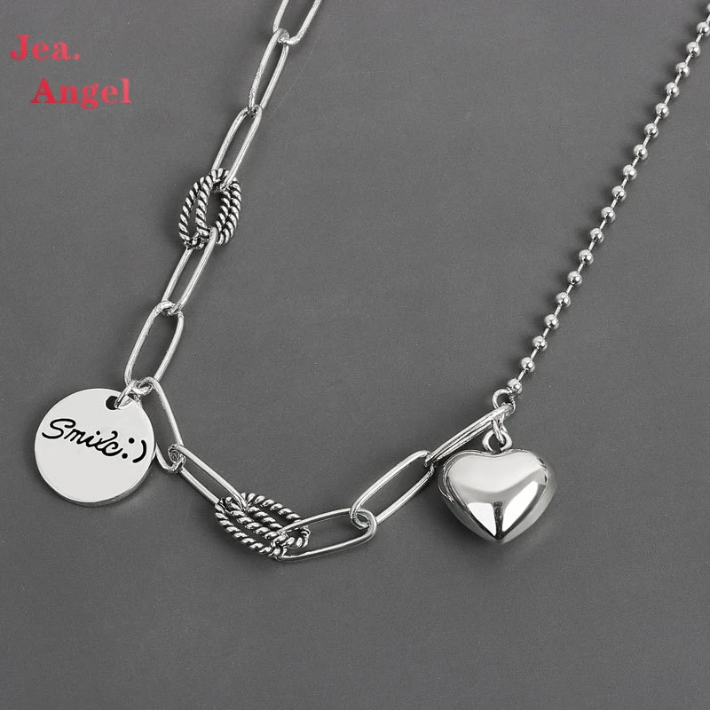 

Цепочка с подвеской в форме сердца Jea.Angel, серебро 925 пробы