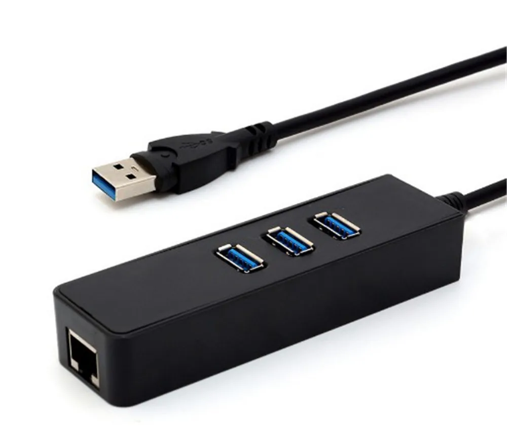 3 порта USB 0 концентратор 10/100 Мбит/с гигабитный Ethernet адаптер к RJ45 Сетевая карта Lan |