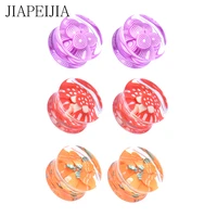 8 30mm cute vegetable pattern acrylic ear gauges tunnels and plug ear expander studs stretching piercing earring