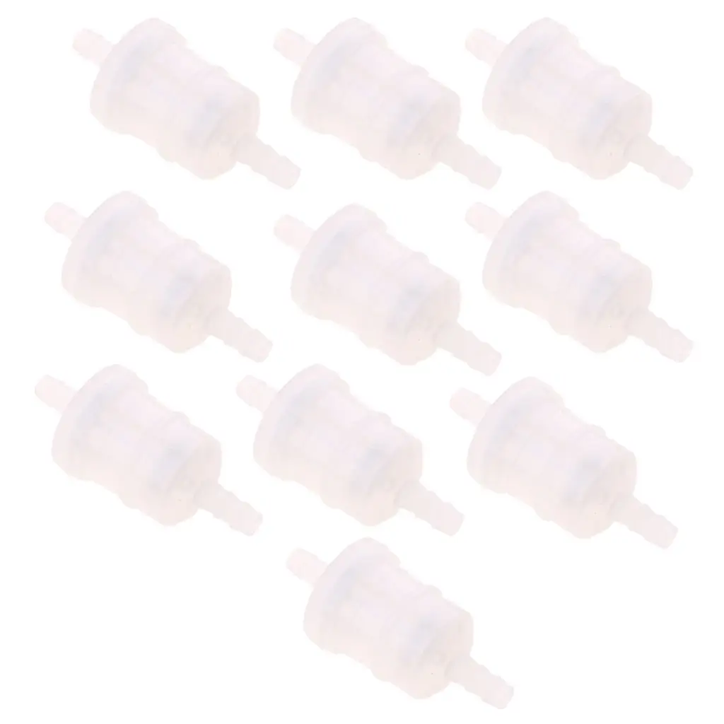 

Универсальные Запчасти для мотоцикла, 10 шт., Топливный Газ, бензиновый фильтр подходит для шлангов 6 мм/1/4 дюйма