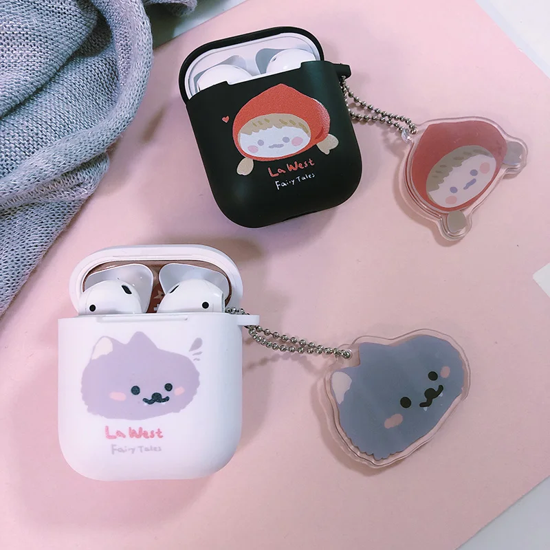 STARRY FOREST Милый чехол с красной шапочкой и волком для airpods 1 2 pro мягкий девочек