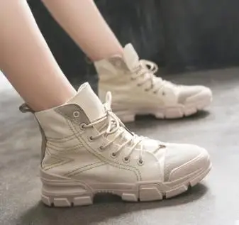 Женские ботинки в стиле милитари дышащие холщовые полусапожки для пустыни