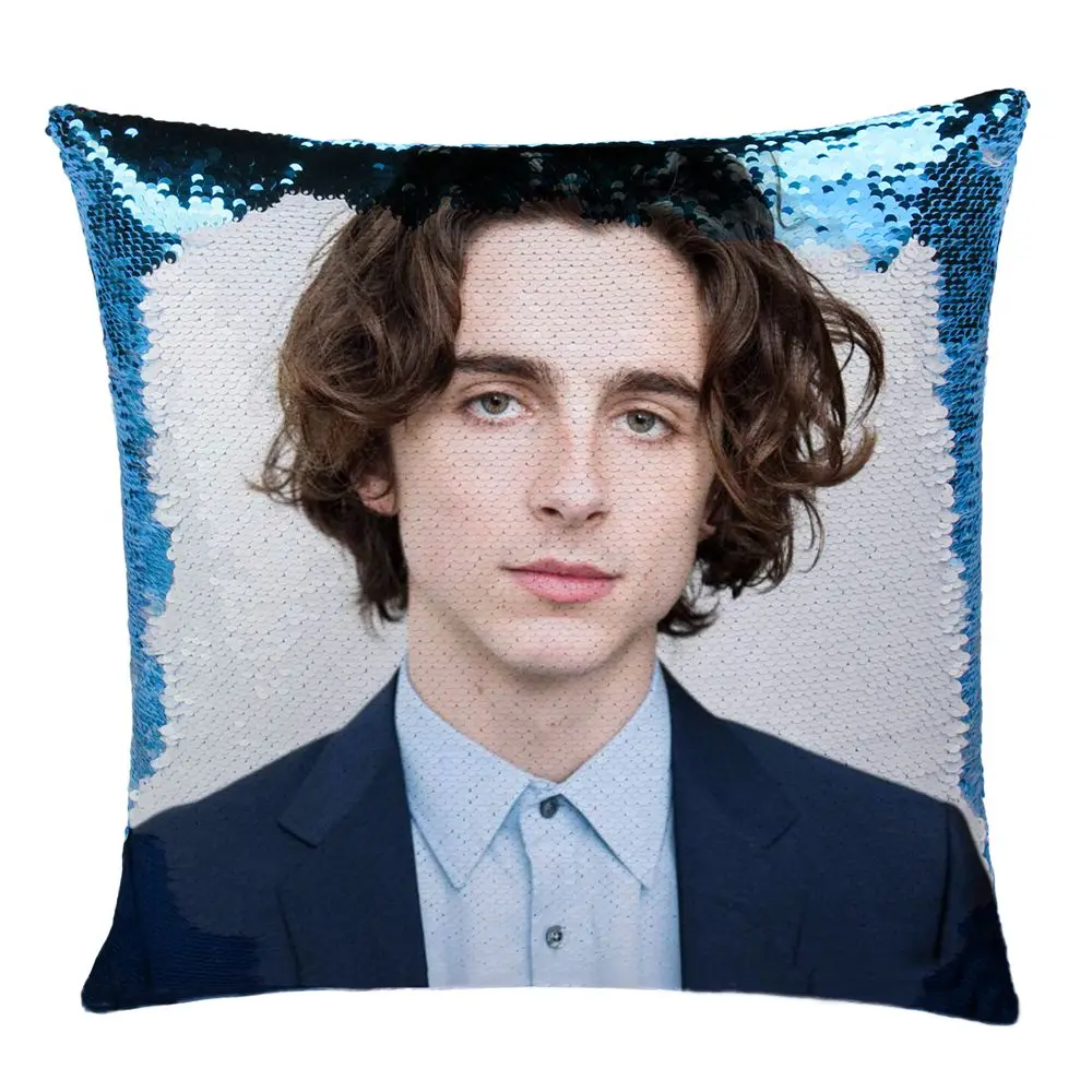 Тимоте Chalamet диванная Подушка Sexy Чехол 40 х см синий Декоративные диванные подушки