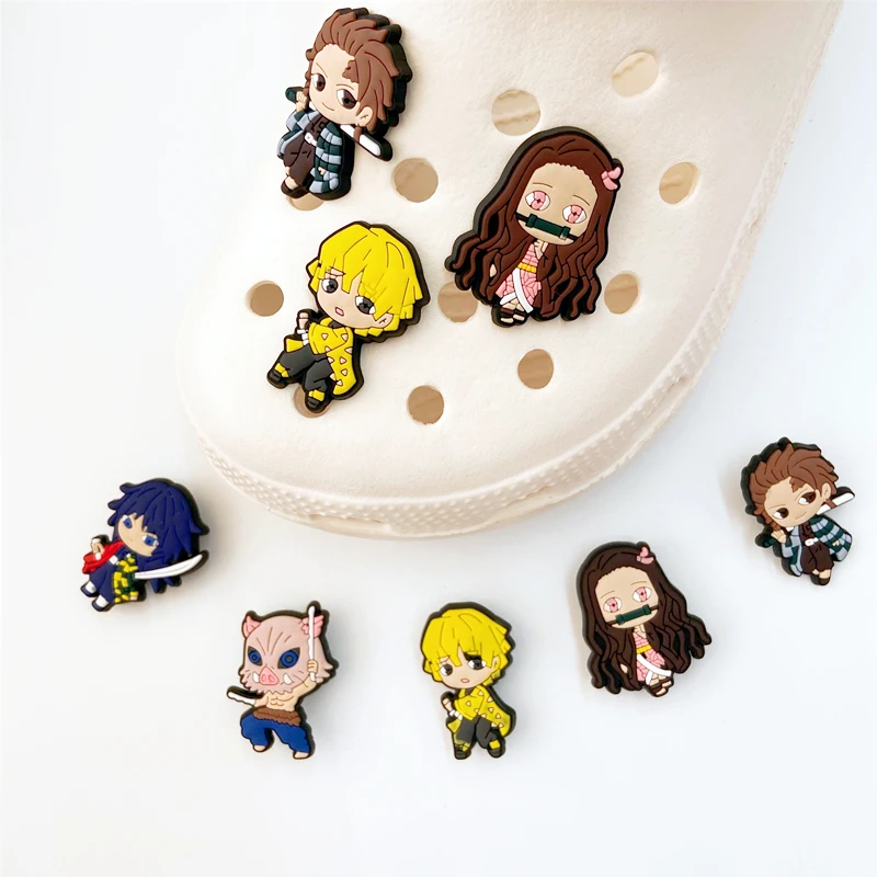 

1 pcs Japan Comics Style PVC Shoe Charms Cute Sandals Accessories Shoes Buckle Decorations fit Croc JIBZ Kids X-mas Party Gifts