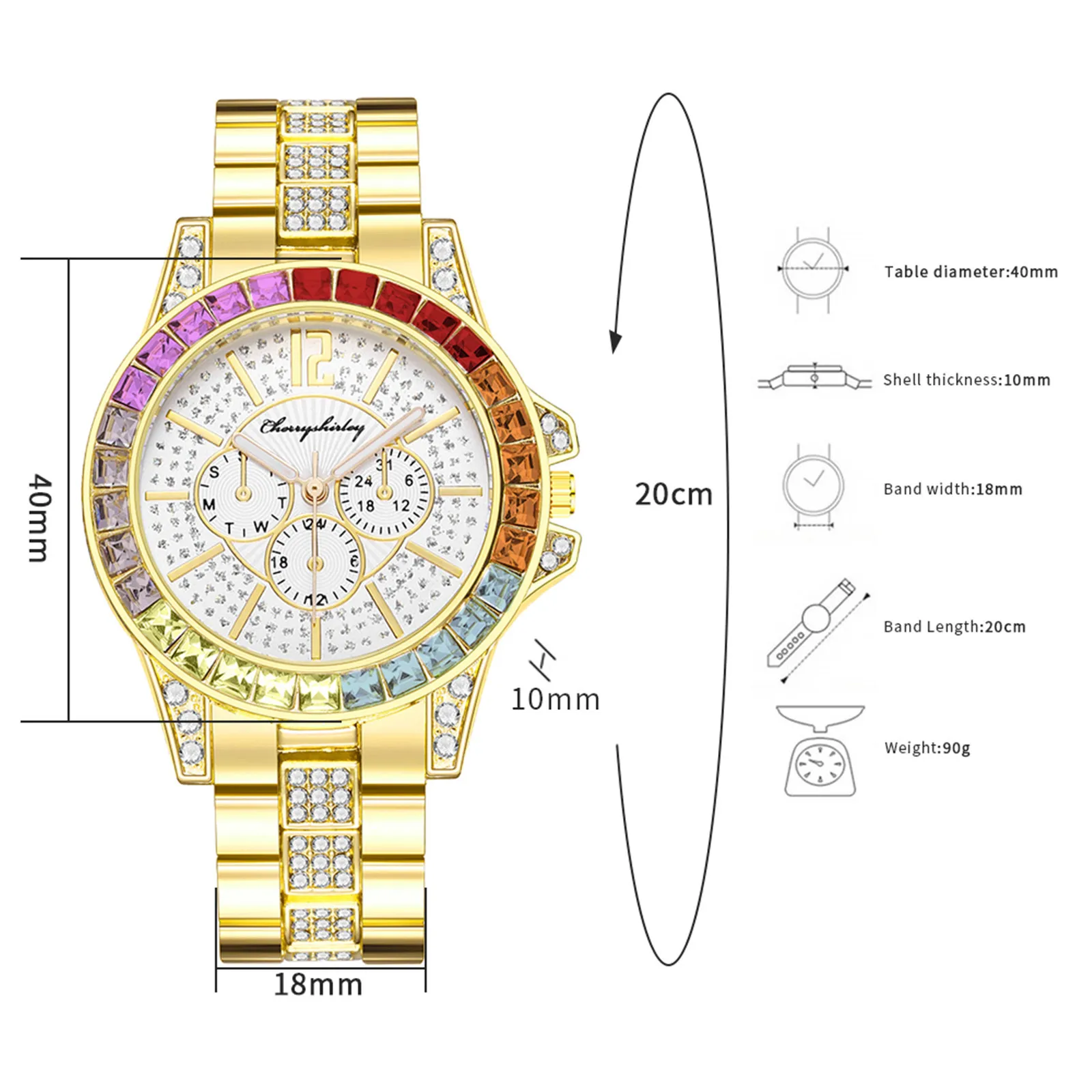 

Women Fashion Watch Clock Stainless Steel Casual Dress Wrist Crystal Relojes Para Mujer Ladies Watch