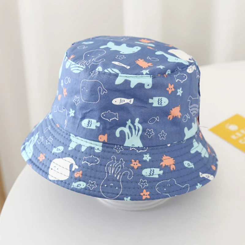Панама детская с мультяшным рисунком милая шляпа в Корейском стиле рыбака
