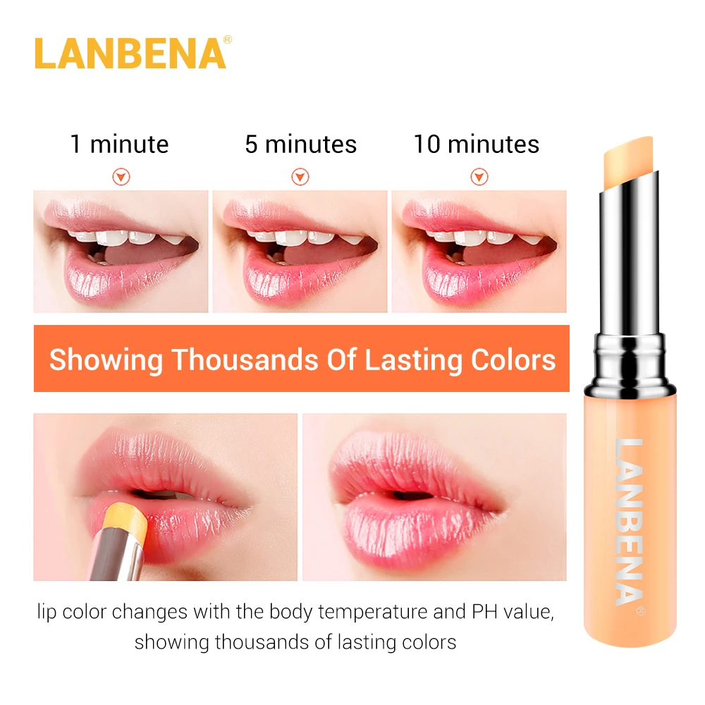

Chameleon Lip Balm Hyaluronic Acid Rose Long-lasting Moisturizing Natural Nourishing Smoothing Lip Lines Makeup Lip Care
