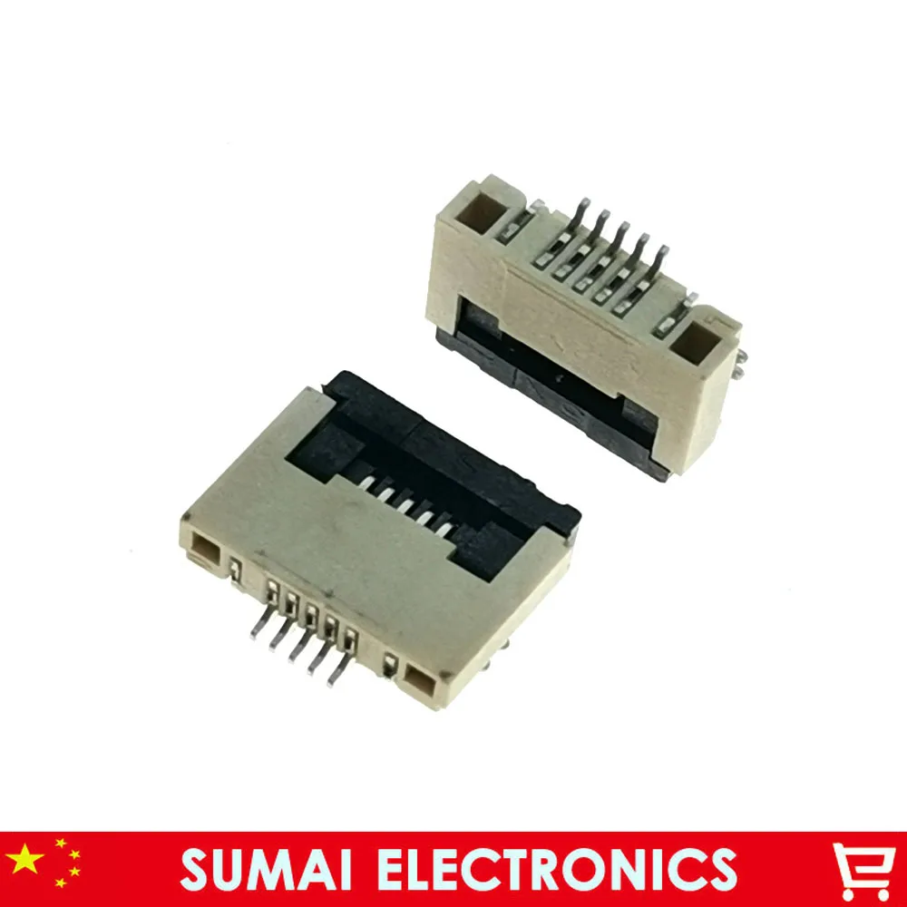 Образец 10 шт. разъем для кабеля FPC/FFC 5 контактный 0 мм интерфейса ЖК экрана