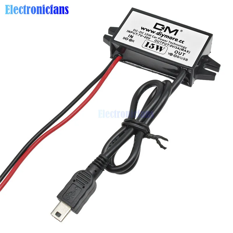 От 12 В до 5 3 А 15 Вт мини-USB выход источник питания понижающий преобразователь