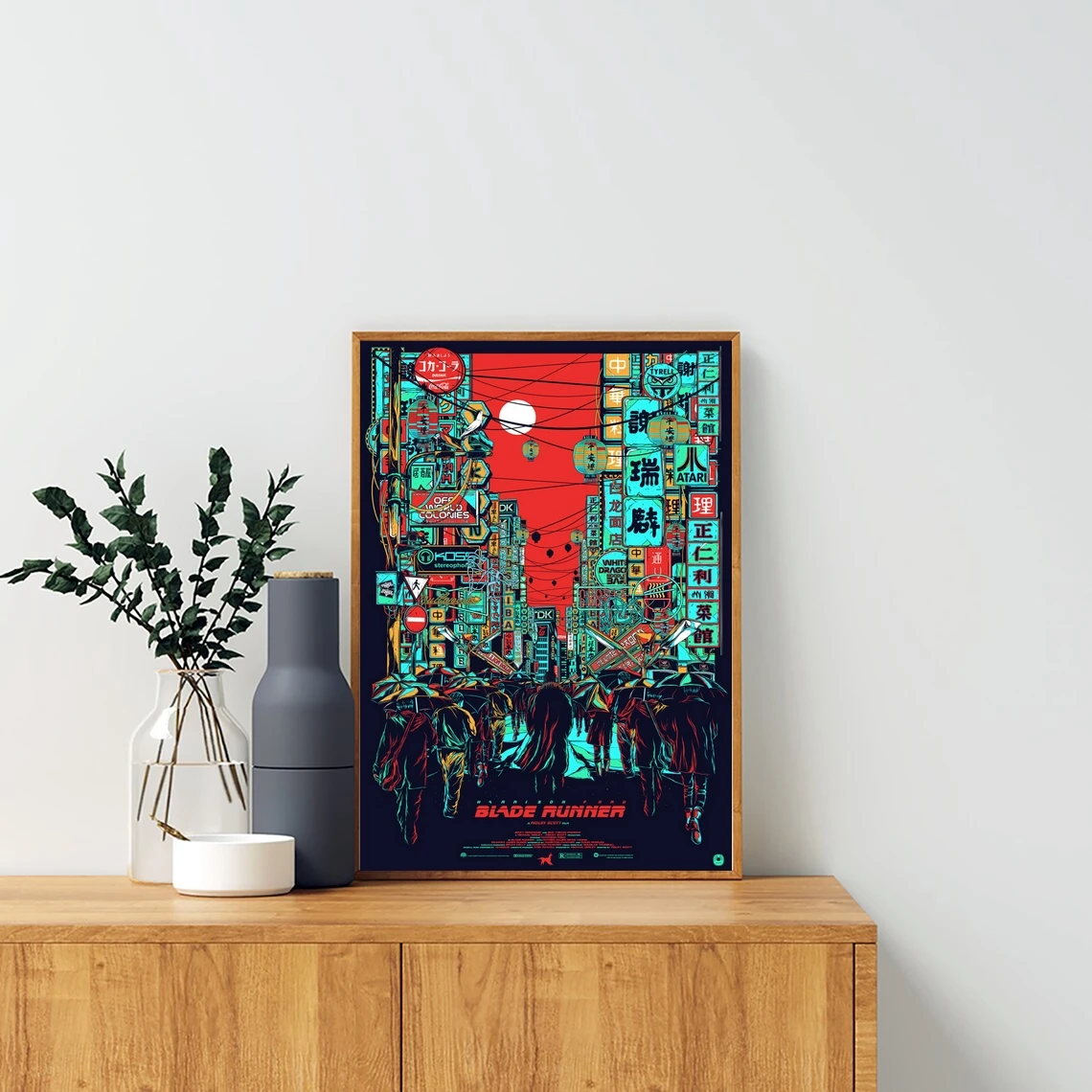 Бегущий постер с изображением лезвия 2049 принтом на холсте художественное