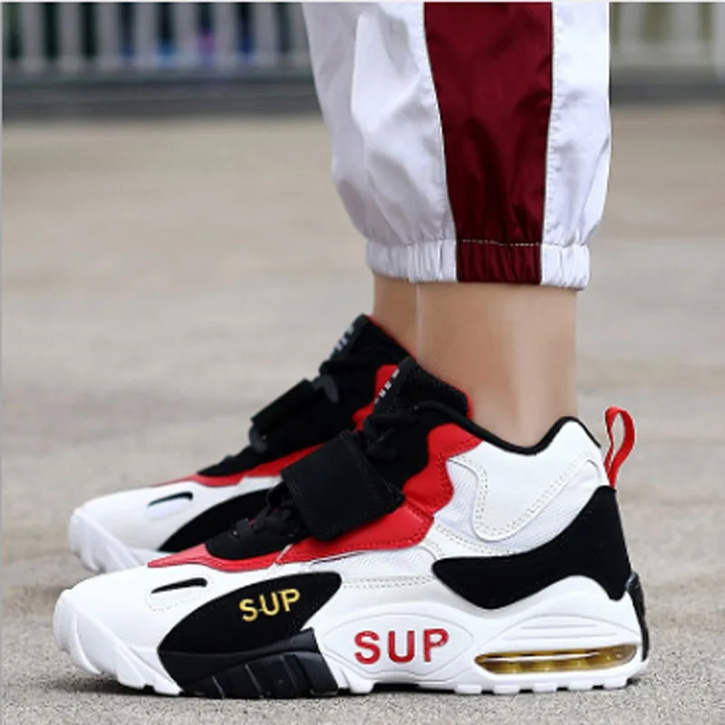 

Мужская обувь, Новинка весна-осень, высокие уличные баскетбольные туфли, парная спортивная обувь сочетающихся цветов, обувь для бега для ст...