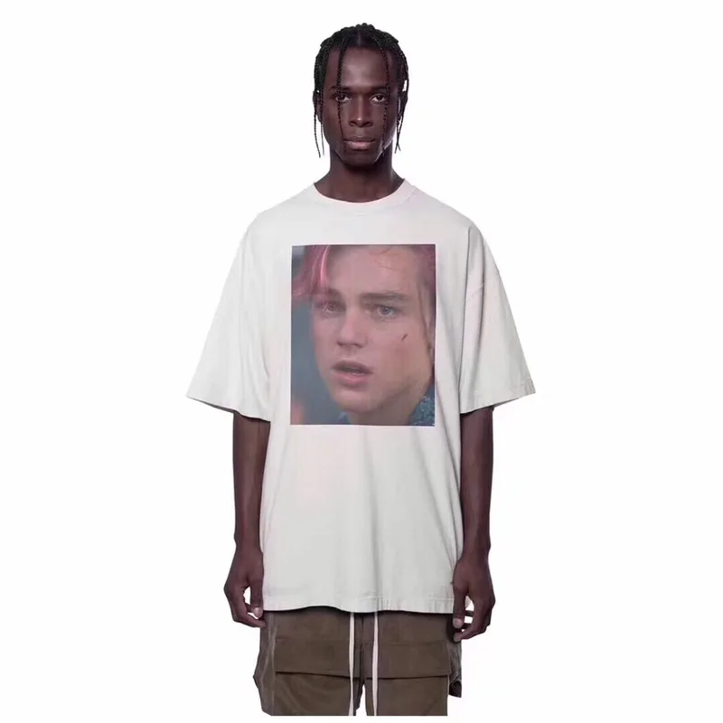 Футболка Мужская/женская с Леонардо арнодефранс Топ оверсайз в стиле хип хоп 19ss