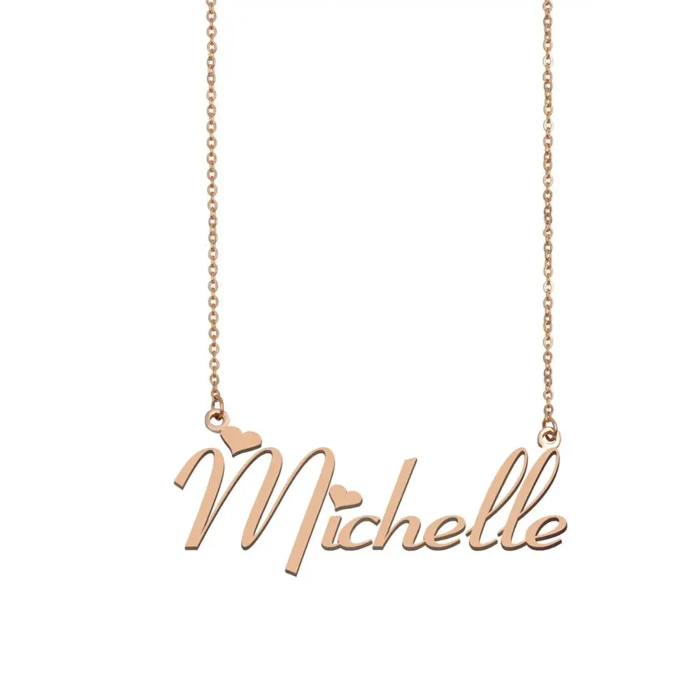 

Michelle Name Necklace , Custom Name Necklace for Women Girls Best Friends Birthday Wedding Christmas Mother Days Gift