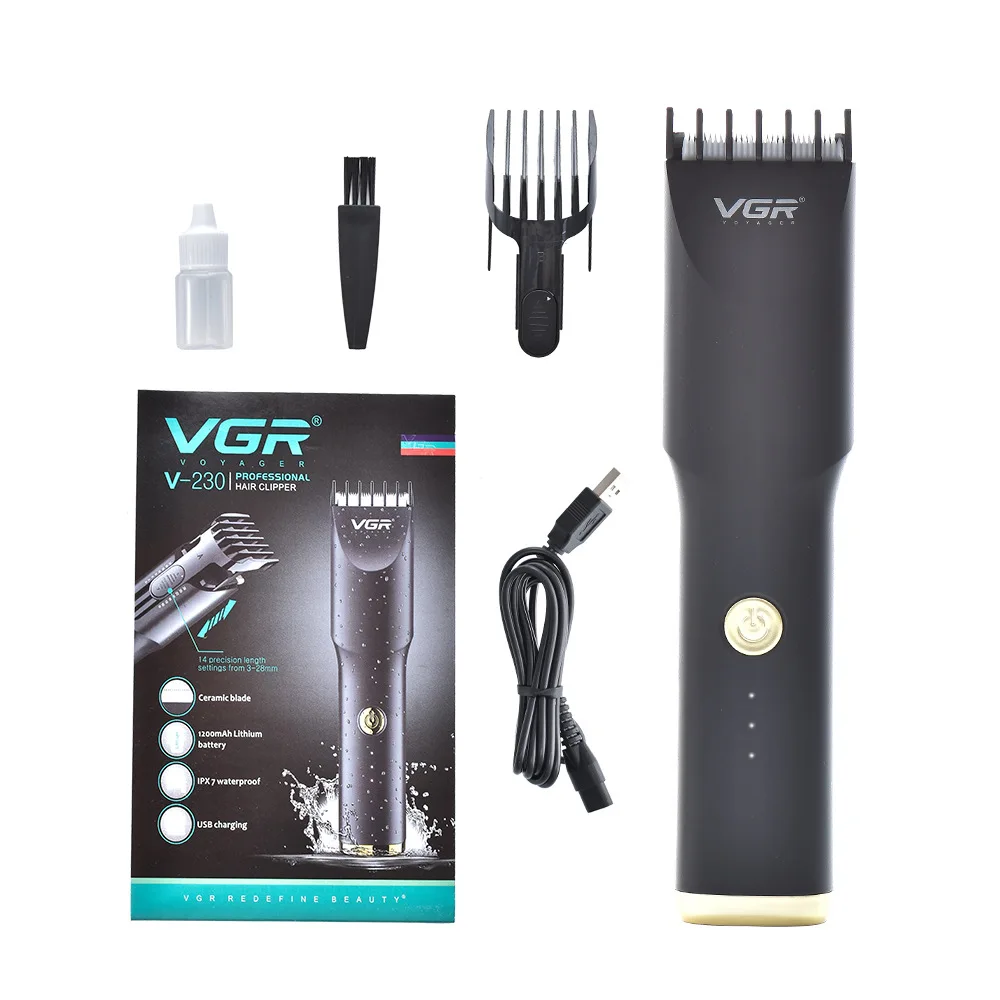 

Машинка для стрижки волос VGR v230, моющаяся машинка для стрижки волос с подзарядкой от USB, машинка для стрижки с масляной головкой, машинка для ...
