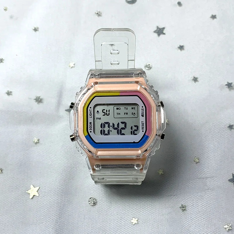 Часы Детские Водонепроницаемые уникальные спортивные квадратные