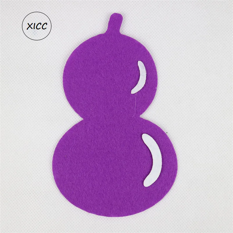 XICC Popular 7colors 10x17cm Cartoon Non-woven Gourd Paste Wall DIY Vilt Stof Sewing Dolls Craft Decoration Felt Pad Wholesale | Дом и сад