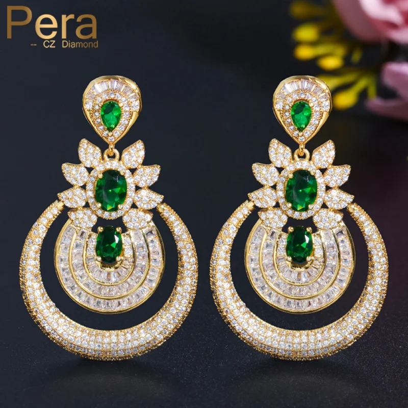 Женские винтажные серьги-подвески из желтого золота с изумрудом | Украшения и