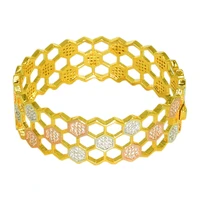 diamond build love nest wide version honeycomb fashion bracelet bangles jewelry cuff charm crystal stone