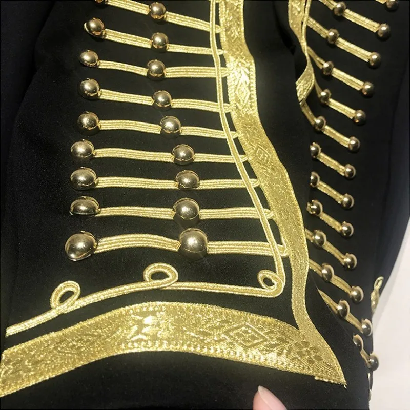 Мужской Блейзер в дворцовом стиле Клубные сценические костюмы однобортный