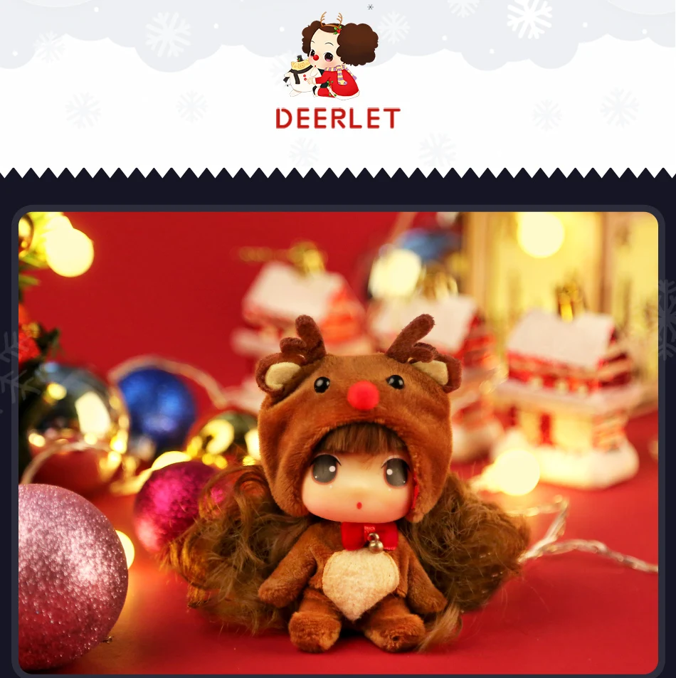 HUIQIBAO игрушки 9 см кукла Ddung Рождество запутанные куклы одеваются BJD брелок для девушек Подвеска детская игрушка подарок на день рождения