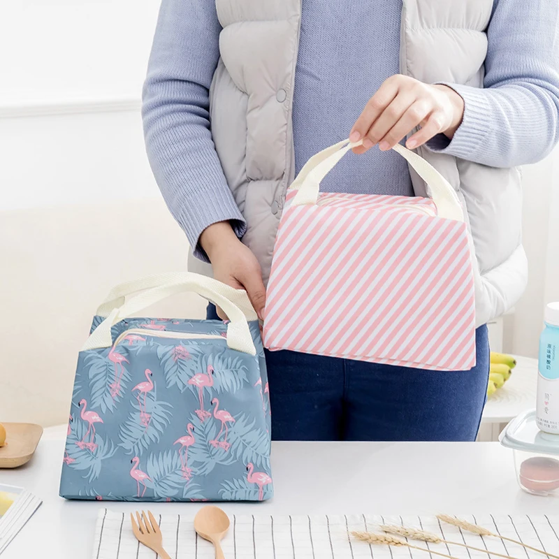 

2020 New Portable Lunch Bag Thermal Insulated Snack Lunch Box Carry Tote Storage Bag Travel Picnic Food Pouch For Girls Women