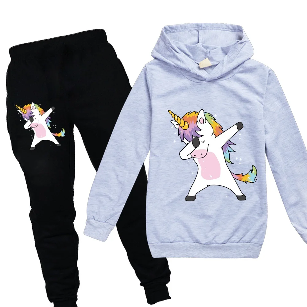 Единорог Толстовка детская толстовка футболка для мальчиков + штаны 2 предмета