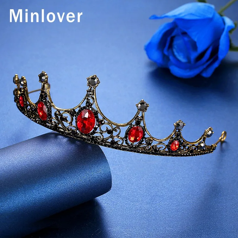 Женская тиара и корона Minlover свадебная диадема в стиле ретро с черными