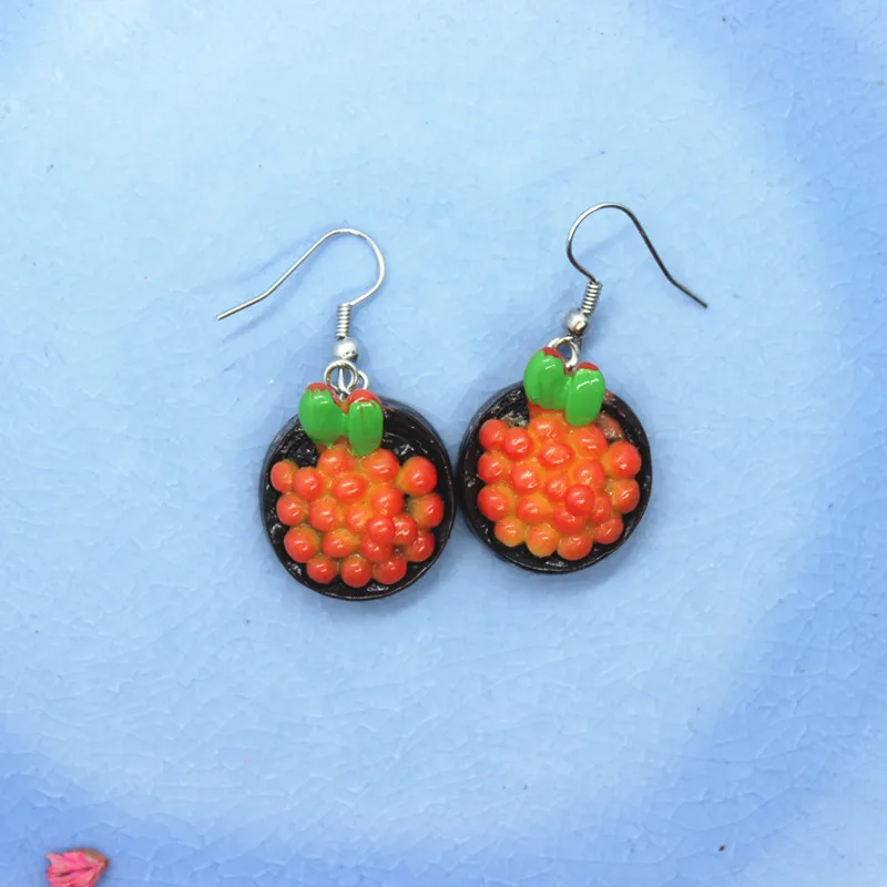 Забавные серьги для гурманов шоколада блинчиков шампуров чая яйца сосисок