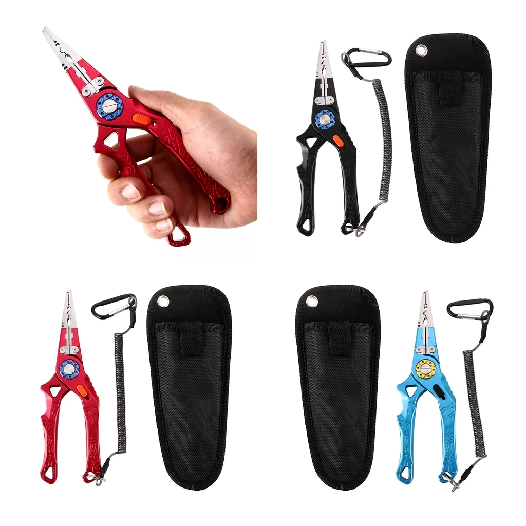 

Aluminum Alloy Fishing Pliers Hook Remover Wire Line Cutter Multifunctional Fishing Tool