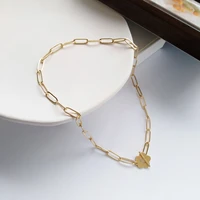 2021 chain choker flower female jewelry design feeling necklace clavicle chain celebrity temperament metal link chain jewelry